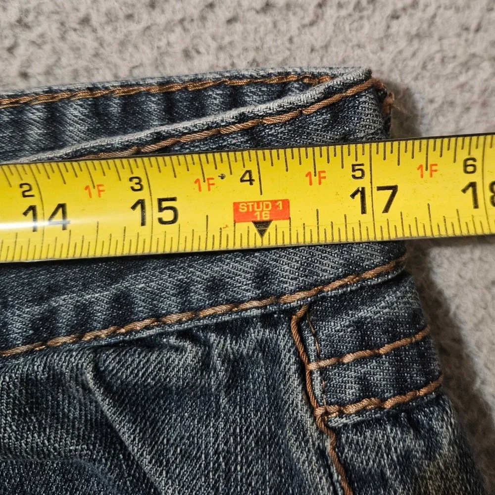 Vtg Y2K True Religion Billy Jeans Mens 34 x 30 Big T‎ Thick Stitch Made In USA
